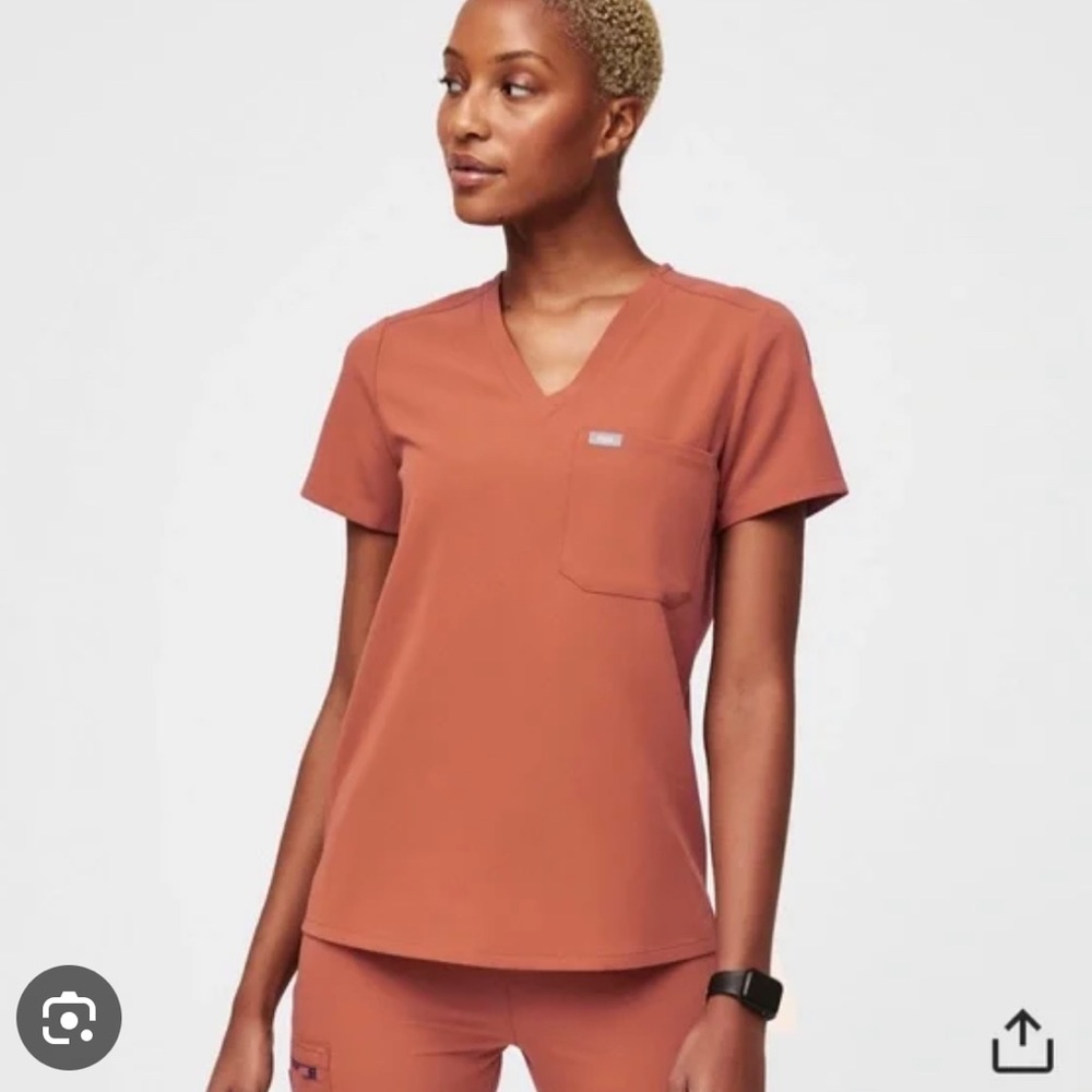 Figs Scrub Set (Terracotta) - w/ jogger pants